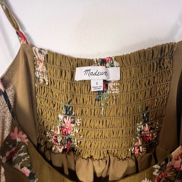 Madewell Cami Tier Midi Dress in Metallic Classic Corsage, L3323 - Picture 8 of 8